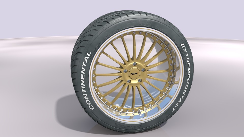 UPDATED!!! TSW wheel w. Conti ExtremeContact DWS tyre Lower Poly preview image 7